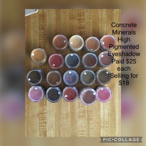 Concrete minerals high pigmented eyeshadow. PRICE IS PER EACH!